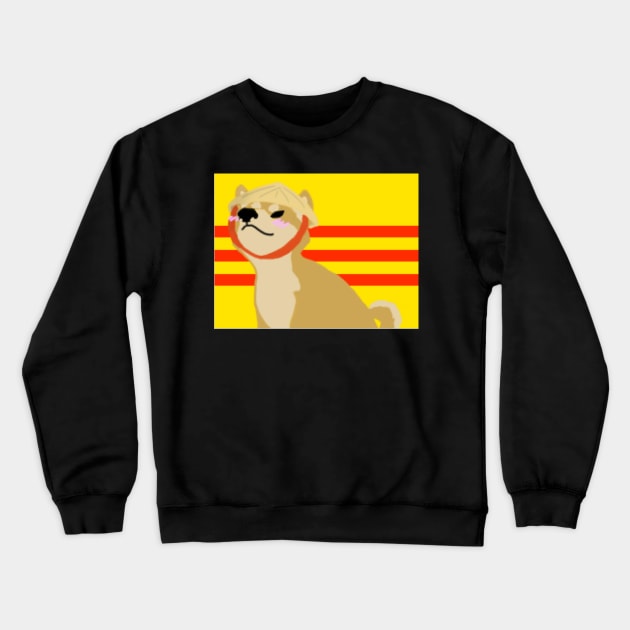 Vietnam Flag Shiba Crewneck Sweatshirt by chillayx